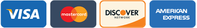 Accepted payment methods: Visa, Mastercard, Discover, American Express